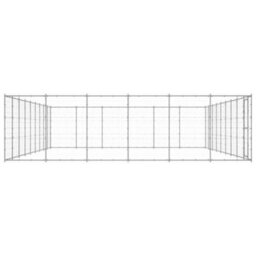 Berkfield Outdoor Dog Kennel Galvanised Steel 65.34 M2 - thumbnail 3