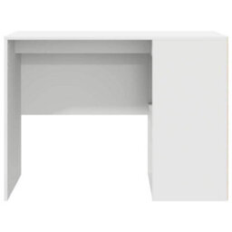 Berkfield Writing Desk White Engineered Wood Medium Storage Writing Desk - thumbnail 4