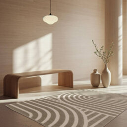 Sweeek - Indoor Rug With Graphic Pattern Taupe 170X120Cm - Enzo - thumbnail 3