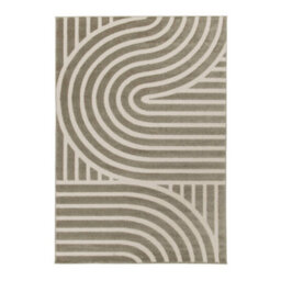 Sweeek - Indoor Rug With Graphic Pattern Taupe 170X120Cm - Enzo - thumbnail 2