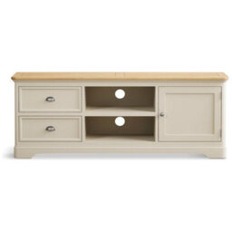 Furniture 48 Ashton Oak And Cream Painted Super Wide Tv Cabinet - thumbnail 1