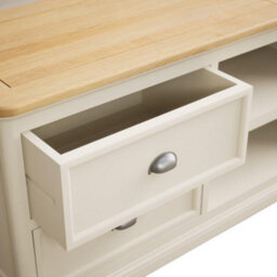 Furniture 48 Ashton Oak And Cream Painted Super Wide Tv Cabinet - thumbnail 3