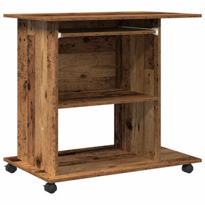 Berkfield Modern Computer Desk Old Wood 80X50X75 Cm Engineered Wood - image 1