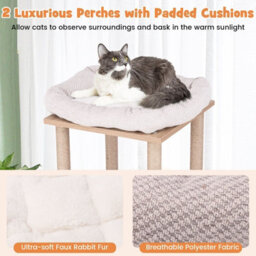 Costway 120 Cm Cat Tree 5-Layer Sports-Themed Cat Tower W/ 2 Cat Condos - thumbnail 2