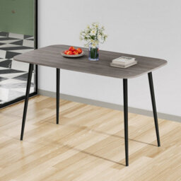 Living And Home Modern Dining Table With Mdf Tabletop And Metal Legs - thumbnail 1