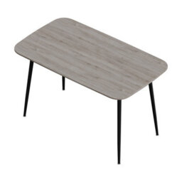 Living And Home Modern Dining Table With Mdf Tabletop And Metal Legs - thumbnail 4