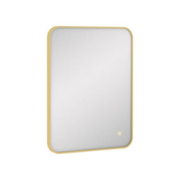 Royal Bathrooms Luton 600 X 800mm Brass Backlit Framed Led Illuminated Rectangular Bathroom Mirror With Touch Sensor & Anti-Fog - thumbnail 5