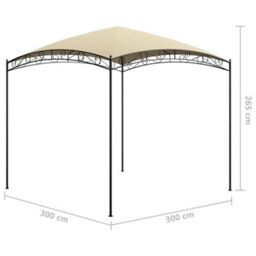 Walplus Gazebo Outdoor Beach Party Festival Camping Tent Canopy Wedding Marquee Awning3X3X2.65 M Cream 180 G/ma - thumbnail 5