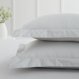 Bianca 400 Thread Count Cotton Sateen Oxford Pillowcase Pair Dove Grey - thumbnail 1