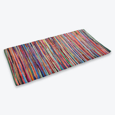 Allure Bath Fashions Chindi Recycled Rag Rug - 60 X 180Cm - image 1