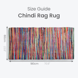 Allure Bath Fashions Chindi Recycled Rag Rug - 60 X 180Cm - thumbnail 3