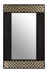 Orsina Black Gloss Finish Accent Wall Mirror - thumbnail 1