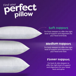 Slumberdown Anti Allergy Pillows 4 Pack Soft Support Front Sleeper Pillows For Neck Pain Relief Anti Bacterial Comfortable 48X74Cm - thumbnail 5
