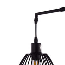 Komore 160Cm 3-Light Black Industrial Floor Lamp E27,iron Industrial Freestanding Floor Light - thumbnail 5