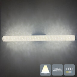 Harper Living Modern Crushed Crystal Led Bathroom Mirror Light Ceiling Light Ip44, 12 Watts Cool White (4000K) - thumbnail 1