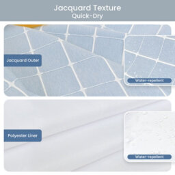 Drifted Root No Hook Jacquard Shower Curtain With Snap In Liner Four Magnets Side Suction Cups Water Repellent And Window - thumbnail 8