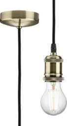 Knightsbridge 8271Lab 1.8M Vintage Pendant Set In An Antique Brass Finish - thumbnail 1