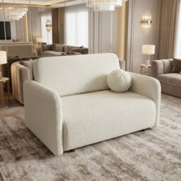 Viva Sun Ii Sofa Bed With Sleeping Function And Bedding Storage Metal Legs Wooden Frame 130X103X85Cm White - thumbnail 3