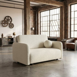 Viva Sun Ii Sofa Bed With Sleeping Function And Bedding Storage Metal Legs Wooden Frame 130X103X85Cm White - thumbnail 2