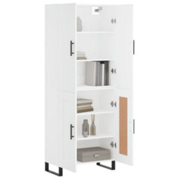 Berkfield Highboard White 69.5X34X180 Cm Engineered Wood - thumbnail 3