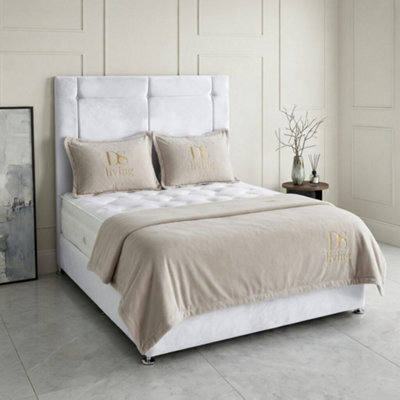 DS Living Kingsley White Divan Bed - Divan Bed Frame - image 1