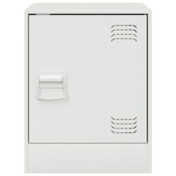 Berkfield Bedside Cabinet White 34.5X39X44 Cm Steel - thumbnail 6