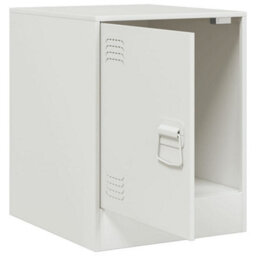 Berkfield Bedside Cabinet White 34.5X39X44 Cm Steel - thumbnail 7