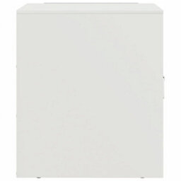 Berkfield Bedside Cabinet White 34.5X39X44 Cm Steel - thumbnail 8