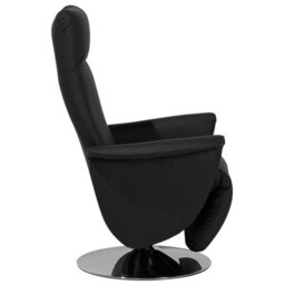 Beliani Recliner Chair Prime With Footrest Faux Leather Black - thumbnail 5