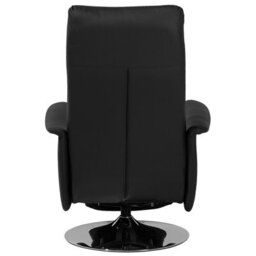 Beliani Recliner Chair Prime With Footrest Faux Leather Black - thumbnail 6