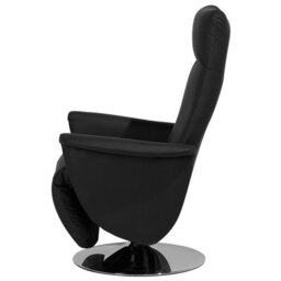 Beliani Recliner Chair Prime With Footrest Faux Leather Black - thumbnail 7