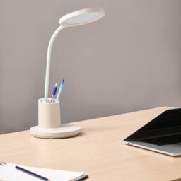 Beliani Office Desk Lamp Beige - Adjustable Arm, Stepless Dimmer, 3 Cct Modes - thumbnail 1