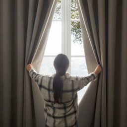 Ameha Mink 100%blackout Curtain 66X72'' Linen Texture Thermal Insulated 260Gsm Eyelet Curtain Pair Energy Saving Winter & Summer Uk Home - thumbnail 5