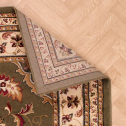 Green Traditional Easy To Clean Floral Bordered Rug For Dining Room-160Cm X 230Cm - thumbnail 6