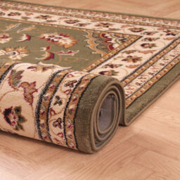 Green Traditional Easy To Clean Floral Bordered Rug For Dining Room-160Cm X 230Cm - thumbnail 7