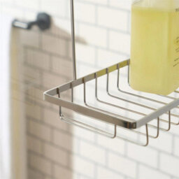 Silver Over-The-Door Shower Caddy Double Shelf Organiser Storage Rust Resistant - thumbnail 5