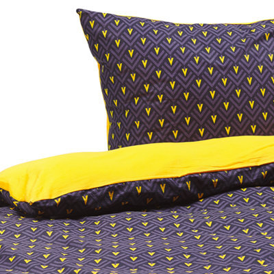 Beliani Duvet Cover Set Wallingford Sateen Cotton 135 X 200 Cm Blue - image 1