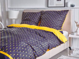 Beliani Duvet Cover Set Wallingford Sateen Cotton 135 X 200 Cm Blue - thumbnail 2