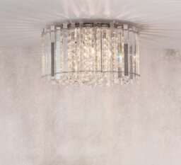 Anson Lighting Artesia 4Lt Flush Light Finished In Clear Crystal And Chrome Plate - thumbnail 5