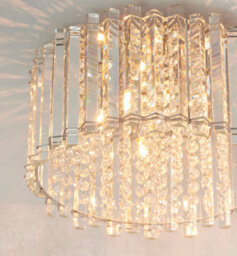 Anson Lighting Artesia 4Lt Flush Light Finished In Clear Crystal And Chrome Plate - thumbnail 7