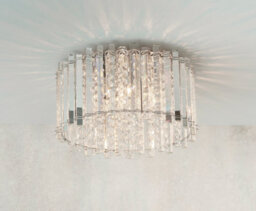 Anson Lighting Artesia 4Lt Flush Light Finished In Clear Crystal And Chrome Plate - thumbnail 2