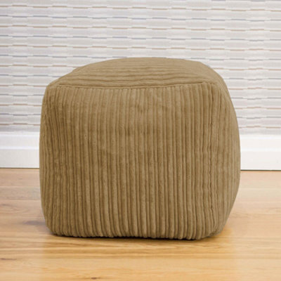 rucomfy Beanbags Rucomfy Indoor Jumbo Cord Bean Bag Footstool - Caramel Cube Pouffe - image 1