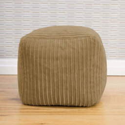 rucomfy Beanbags Rucomfy Indoor Jumbo Cord Bean Bag Footstool - Caramel Cube Pouffe - thumbnail 1