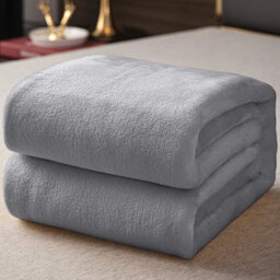 Keplin Flannel Fleece Throw Blanket 130 X 150Cm, Silver Grey - thumbnail 6