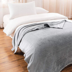 Keplin Flannel Fleece Throw Blanket 130 X 150Cm, Silver Grey - thumbnail 5