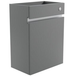 Lismore Matt Dust Grey Modern Freestanding Toilet Cabinet (H)820mm X (W)600mm - thumbnail 1