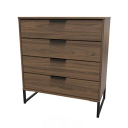 Beijing 4 Drawer Chest Of Drawers In Carini Walnut (Ready Assembled) - thumbnail 3
