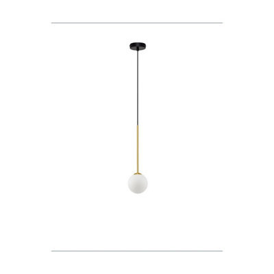 Luminosa Lighting Luminosa Savoy Globe Pendant Ceiling Light Opal, Satin Gold, Matt Black Led G9 1X5W - image 1