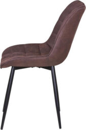 MCC Direct Set Of 2 Brown Suede Effect Dining Chairs Plush Padded Upholstered Accent Chair - Alba By Mcc - thumbnail 4