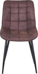 MCC Direct Set Of 2 Brown Suede Effect Dining Chairs Plush Padded Upholstered Accent Chair - Alba By Mcc - thumbnail 3